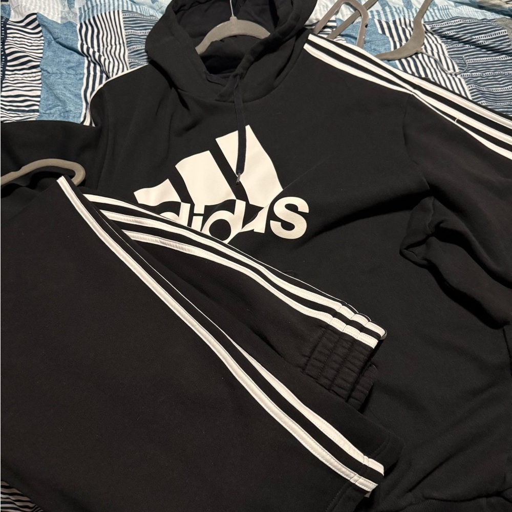 Adidas Monochrome Hoodie and Pants Set